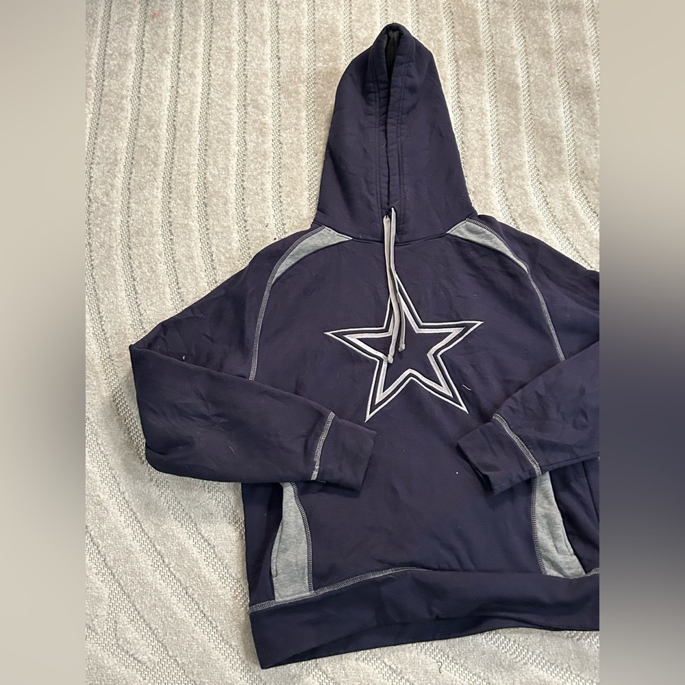 Dallas Cowboys NFL Football Star Logo Navy Hoodie Sweatshirt - S - Picture 2 of 9